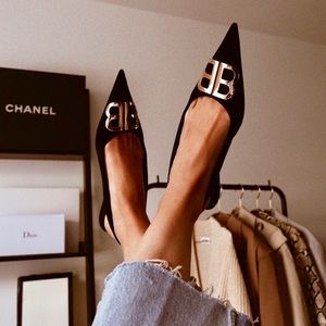 🖤SOLD🖤Balenciaga flats sling back black 36.5/6.5